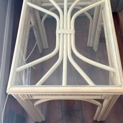 Vintage Rattan& Wicker Coffee Table By Bench Craft Casual Living