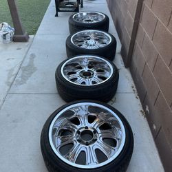 chevy 6 lugs 20x9 6X5.5 4 flow marter 40  
