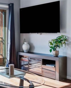 Fireplace entertainment stand