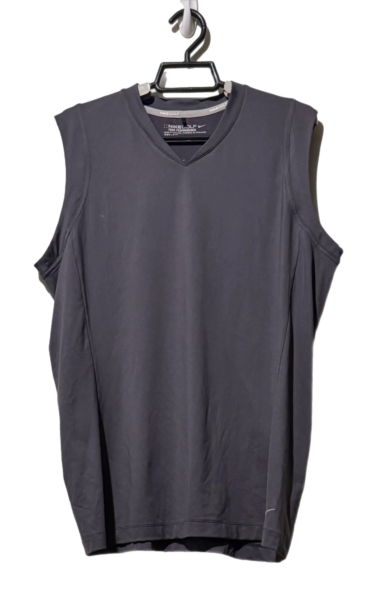 Nike (C) Men’s Golf Dri-Fit Sleeveless Vest Sz L Gray Lightweight Pullover EUC