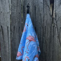 Flamingo Magnet Golf Towel