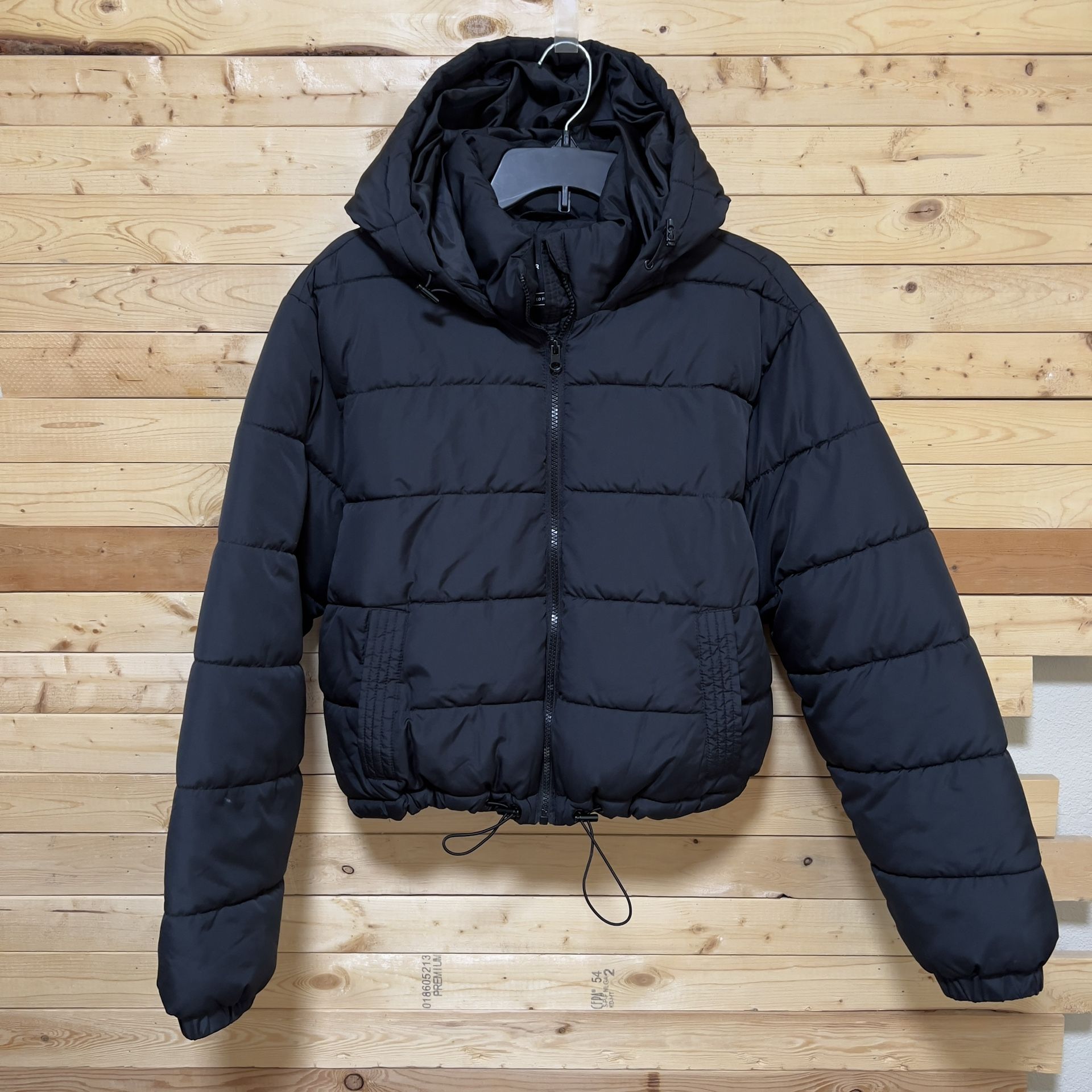 AEROPOSTALE Women’s Black Lightweight Zipper Hooded Puffer Jacket Junior Size XL