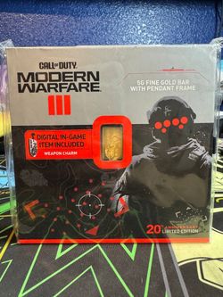 5 gram PAMP Call of Duty Modern Warfare III Gold Bar