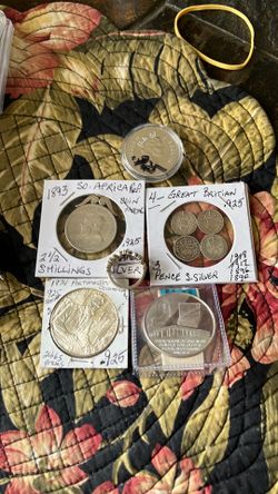 SILVER LOT .925! 9 COINS & 1 RING! WOW! MELT OR RESELL? A