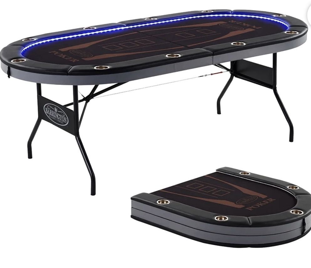 10 Person Foldable Poker Table NEW