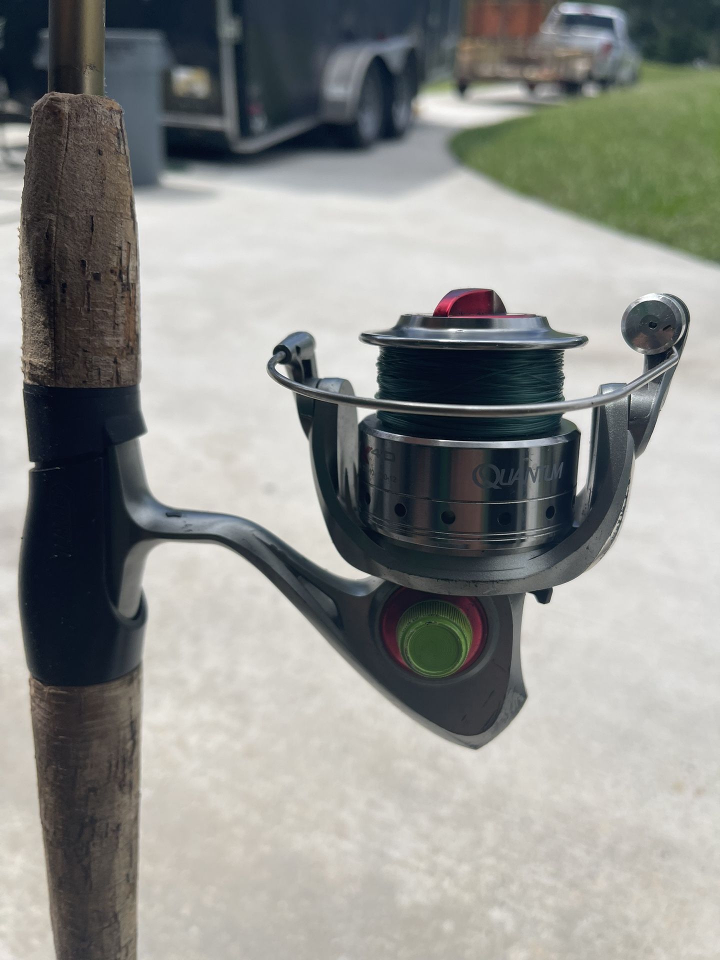 Quantum Optix 40 spinner reel on 6’6” Zebco Genesis #32
