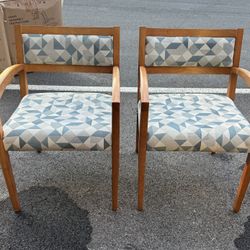 Hon Office Guest Chairs With Arms and Chevron Fabric
