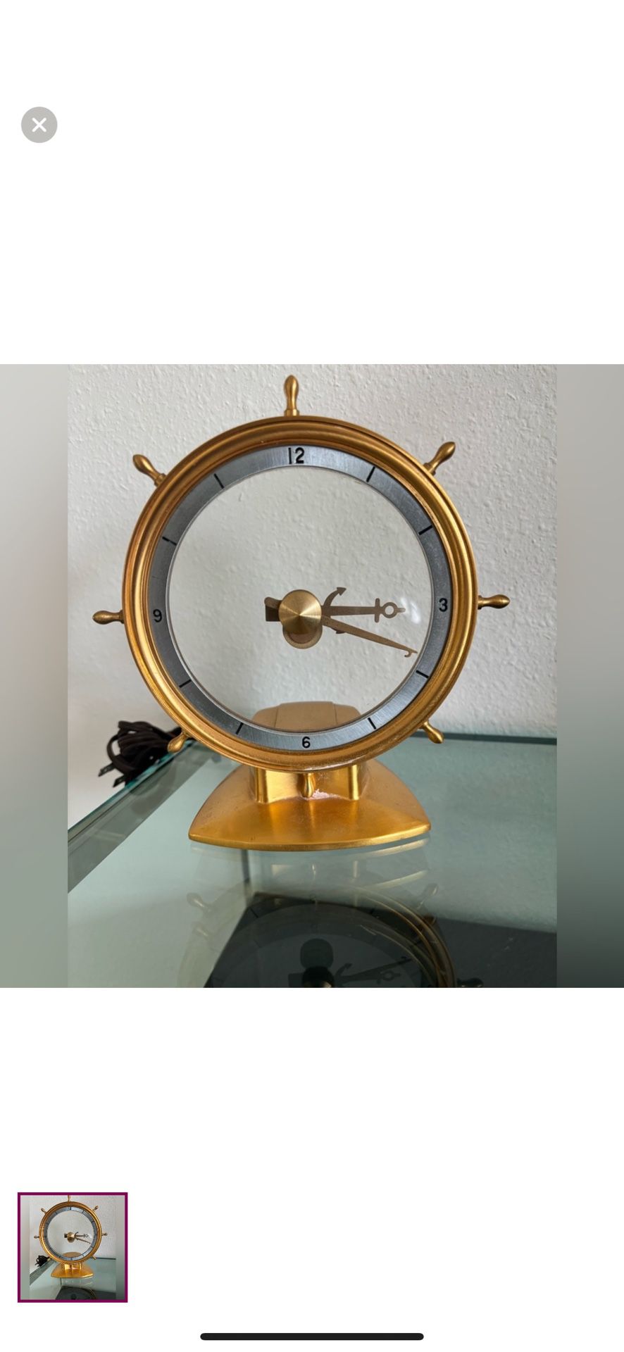 Vintage Jefferson, Golden Helm Electric Mystery Clock