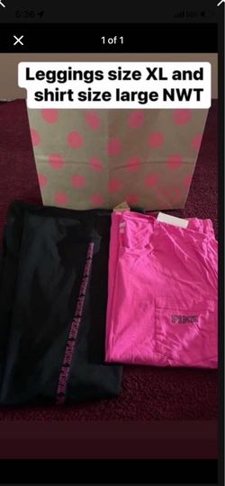 PINK VICTORIA SECRET Leggings size XL and shirt size large NWT Pick up in the city of Pico Rivera