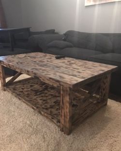 Rustic Wooden Coffee Table Custom