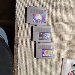 Lot Of 3 NES Titles - Kirby, DuckTales, And Excitebike
