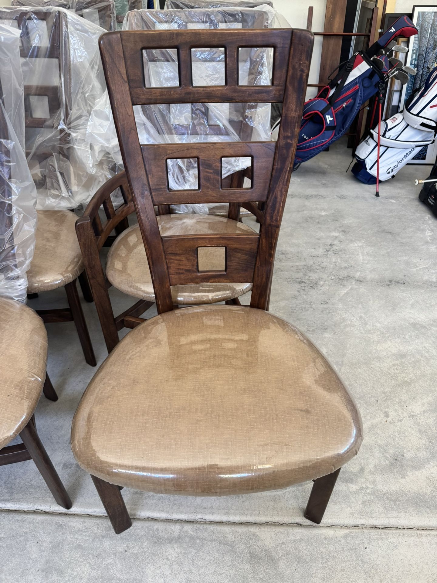 8 Wood Chairs $45 Each