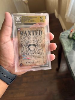 BGS 10 Pristine One Piece Monkey D. Luffy Wanted Poster SP