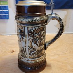 Vintage West German Gerz Hand Painted Collectible Beer Stein