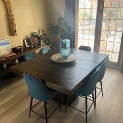 Dining Table and 6 Chair Set, Counter Height
