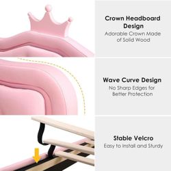 Pink LED Bed w/ Storage Drawers – $180 NEW!