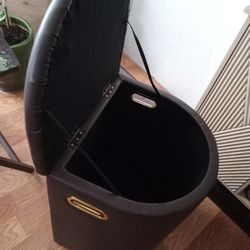 Faux Brown Suede Bin