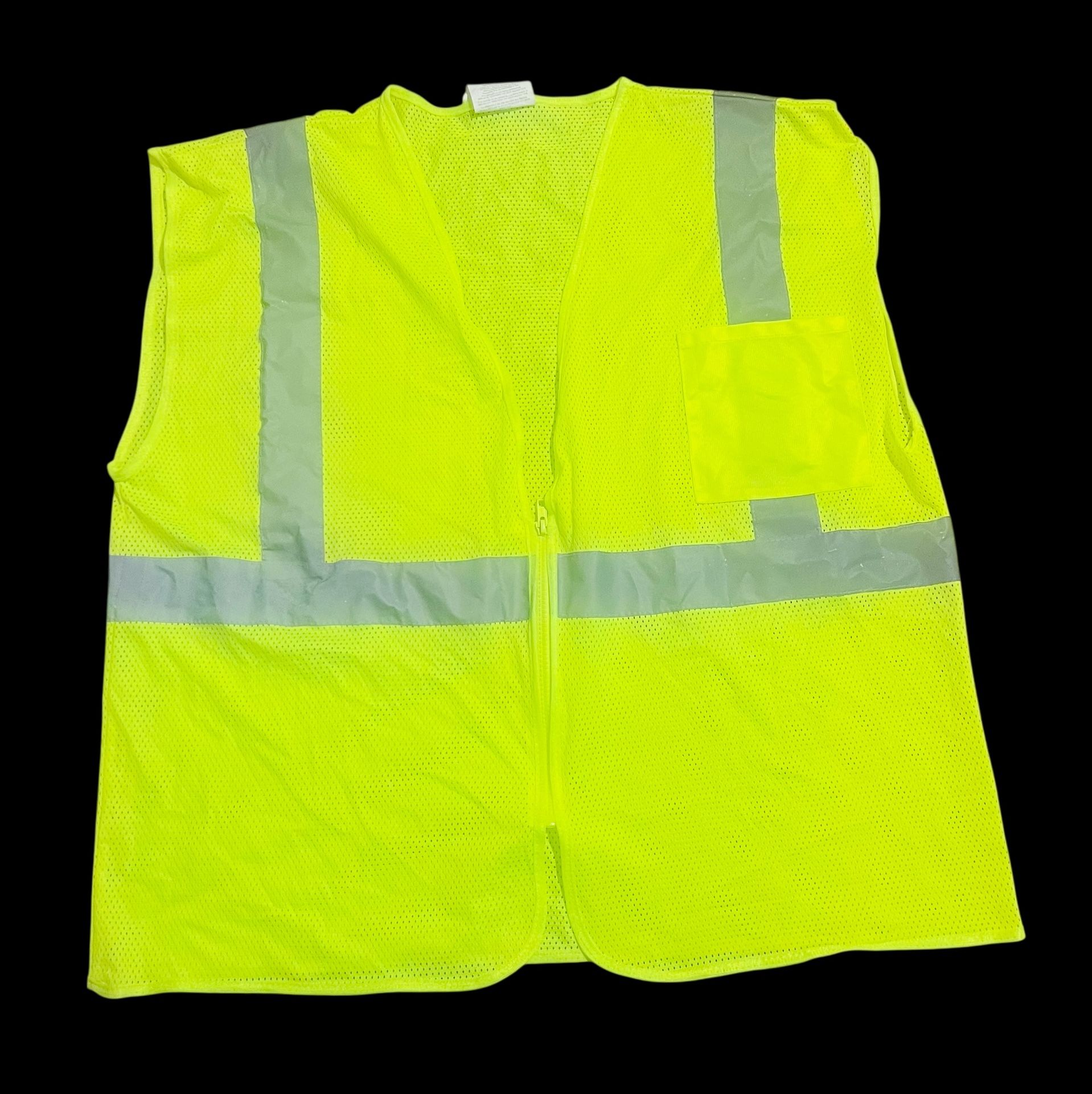 ANSI ISEA CLASS 2 MESH HI VIS REFLECTIVE TRAFFIC CONSTRUCTION SAFETY VEST XL