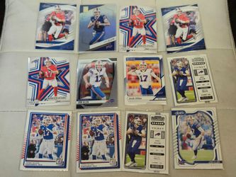 Lot of 12 (dozen) Josh Allen Buffalo Bills NFL cards Absolute Football Rookies & Stars Prizm Donruss Panini Contenders Donruss