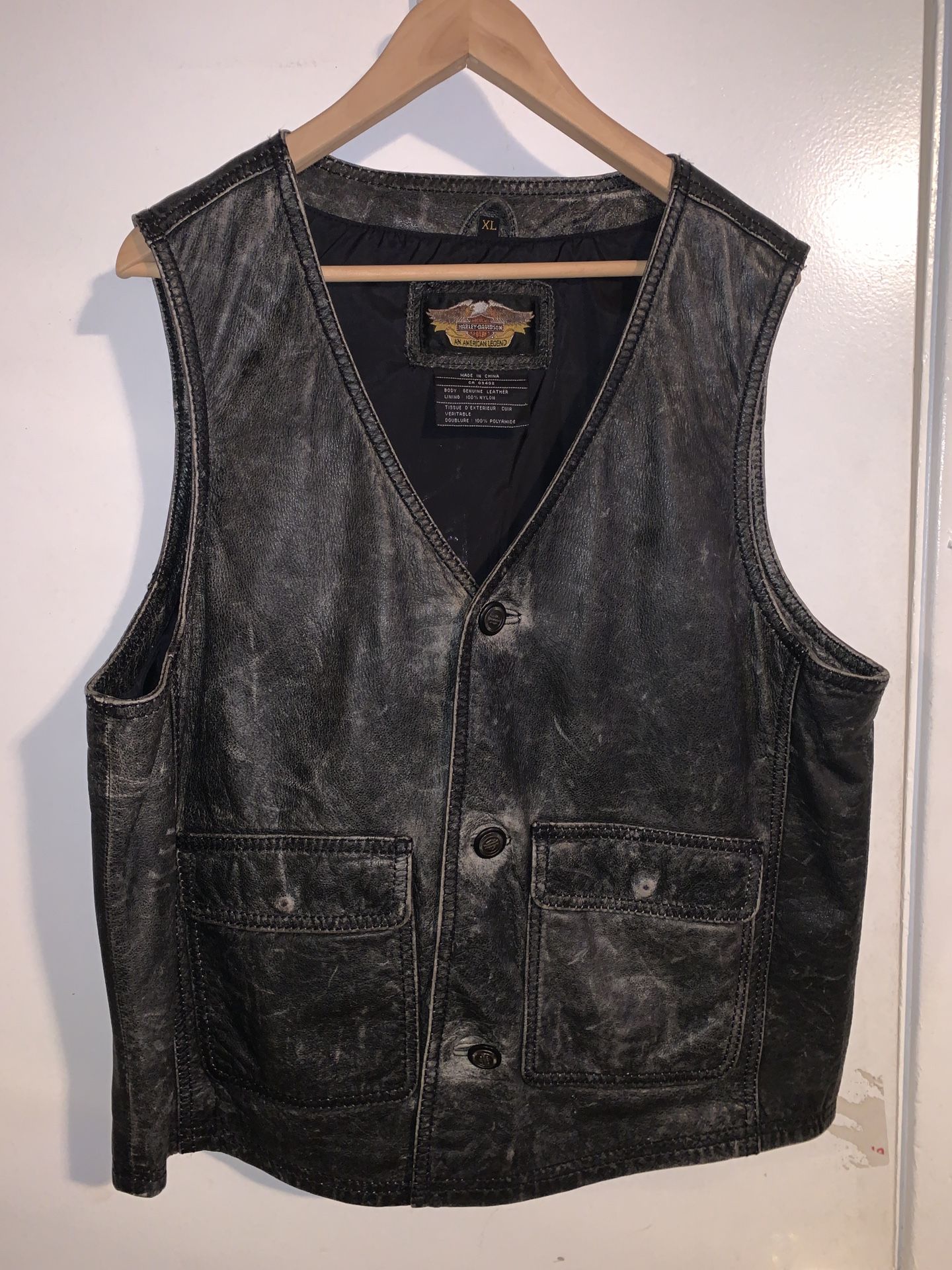 Harley Davidson (XL) Leather vest