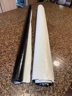 2 rolls of black and white panda plastic
