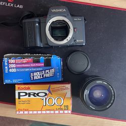 Yashica 230-AF Camera & Kyocera 28-85mm Lens BUNDLE - For Parts or Repair