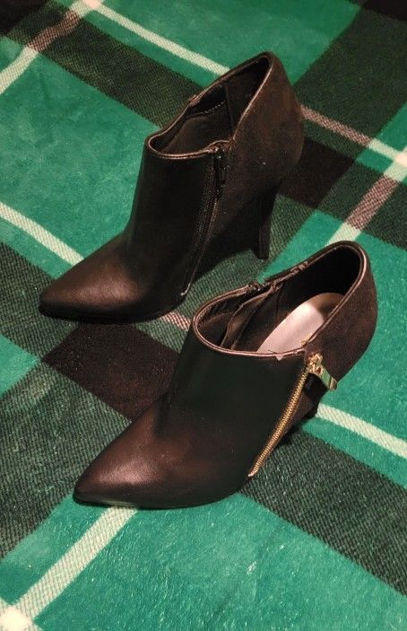 WOMENS LIMELIGHT ANKLE BOOT HIGH HEEL STILETTO BLACK SIZE 7