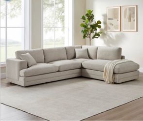 Beige Aiden & Ivy Derry Fabric Sectional