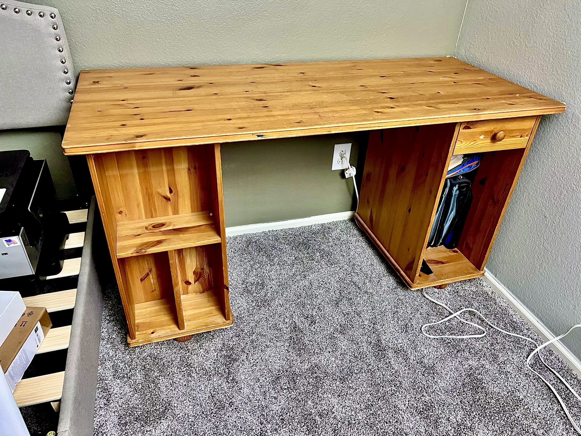 OFFICE / STUDENT STUDY DESK, Solid Pine Wood