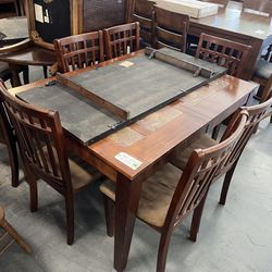 Tile Top Dining Table With 6 Chairs (in store) 