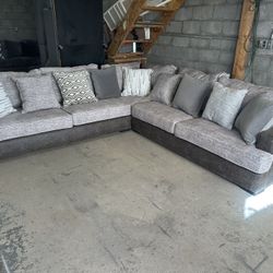 New Large Grey Sectional