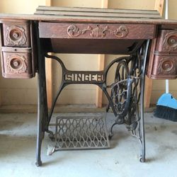 Antique Sowing Machine Cabinet Only 