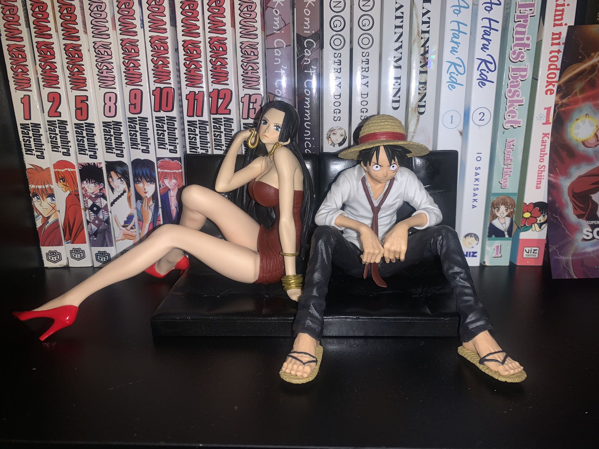 One Piece, Monkey D. Luffy & Boa Hancock Sitting Figures (NO BOXES)