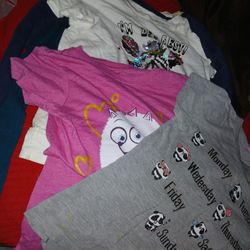 6 Shirts For Girls 7/8 Yrs