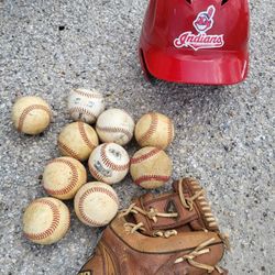 Baseball Bag With Assorted Items
