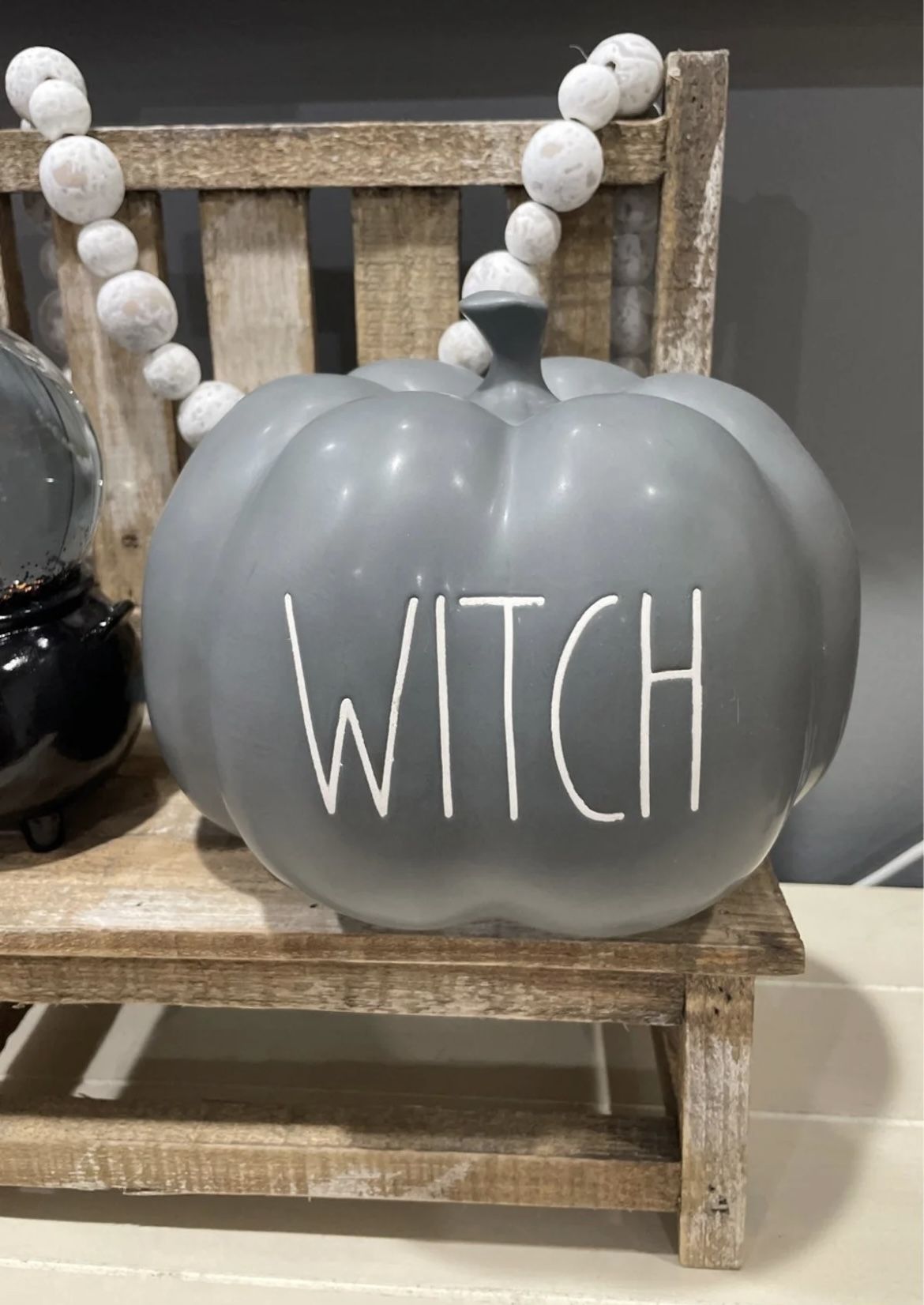 Rae Dunn Witch Ceramic Pumpkin