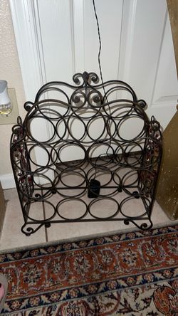Decorative Wrought Iron 15 bottle Wine Rack Pier 1