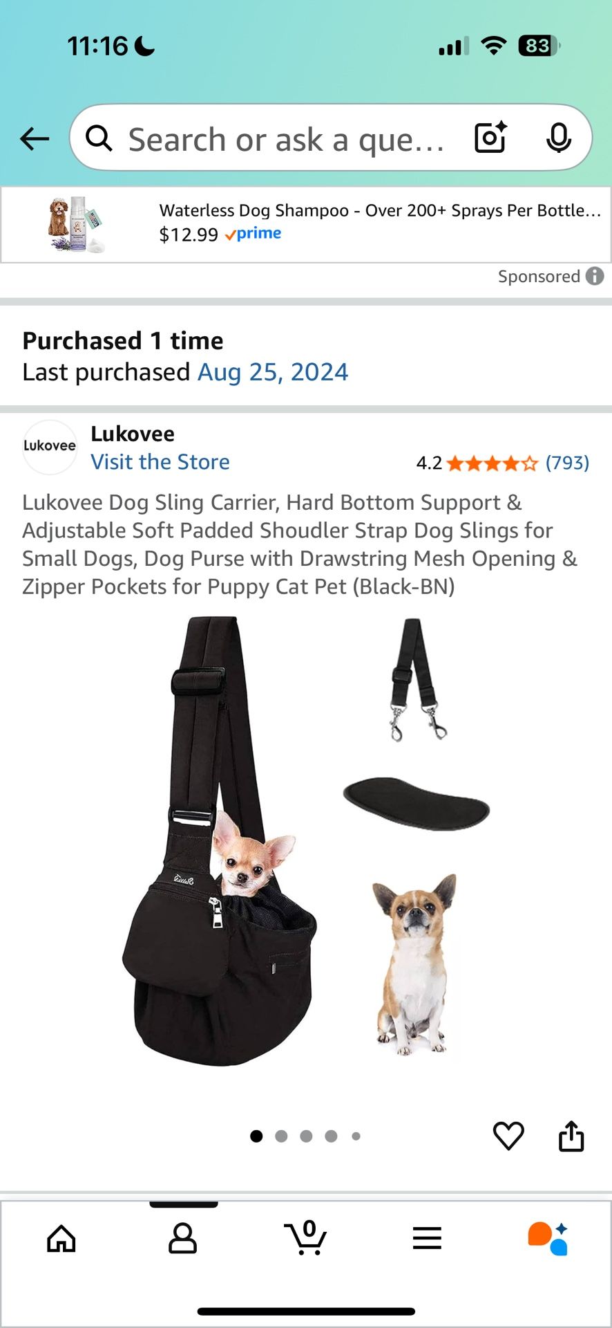 Dog Sling Carrier