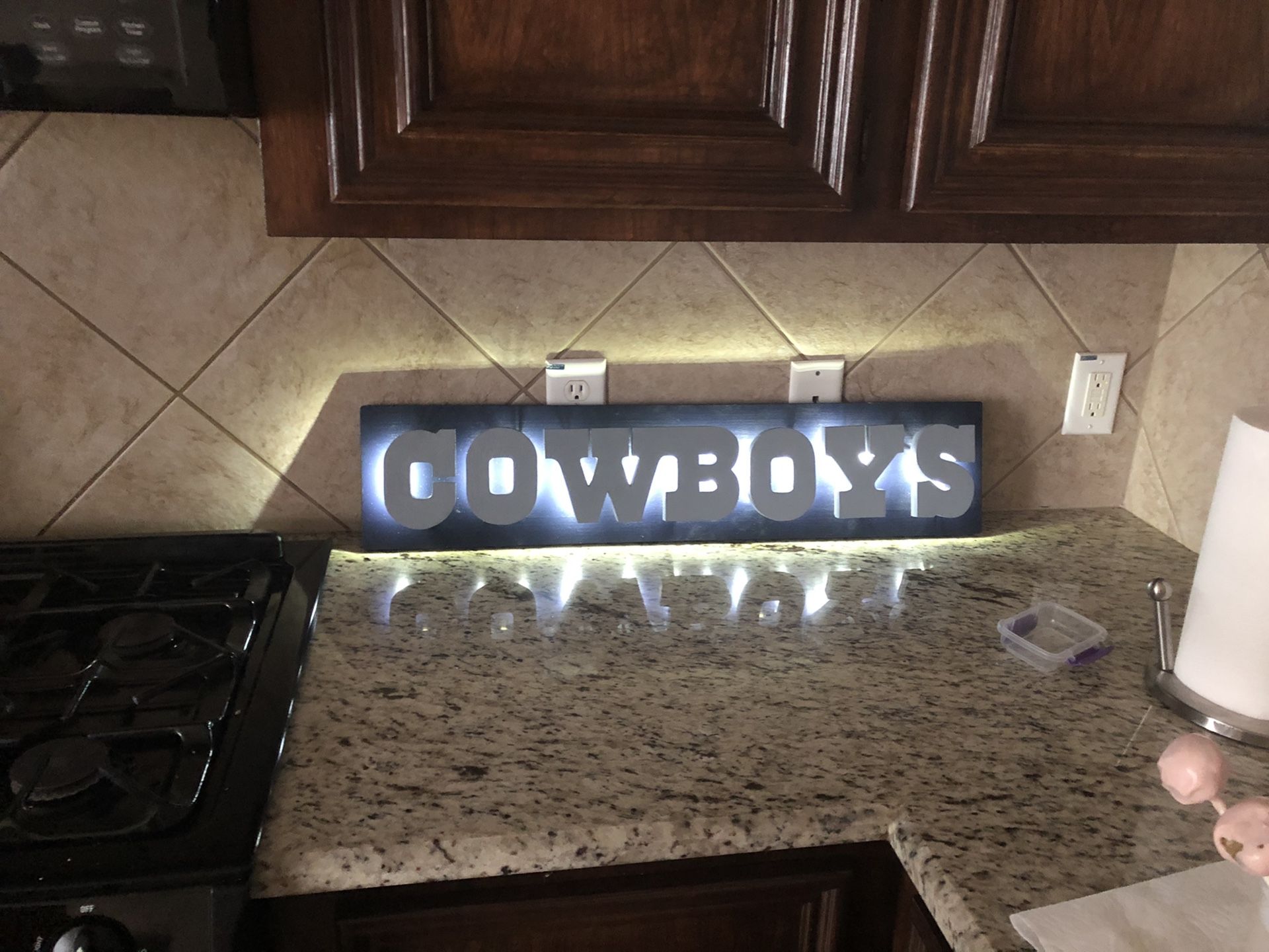 Dallas Cowboys Plaque With wireless. LEDs