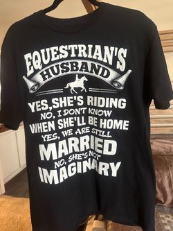 Men’s Large Equestrian Husband T-shirt