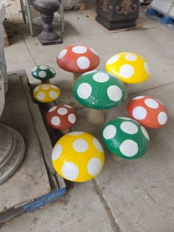 CONCRETE CEMENT MUSHROOMS $35-$50 EACH