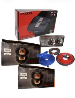 NEW POWERFUL VOICE PACKAGE KICKER LX 4 channel 4 midrange speakers tweeters wires kit