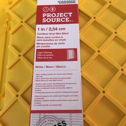 Cordless Vinyl Mini Blind White