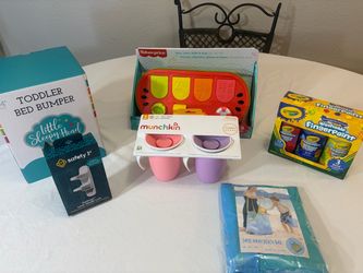 Toddler & Baby Gear Bundle - Munchkin, Crayola, Fisher-Price, Safety 1st