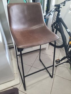 Top Quality Leather Tall Kitchen Bar Seat