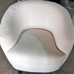 Upholstered Swivel Barrel Love Seat

