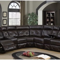 SECTIONAL RECLINER  & HIDDEN STORAGE