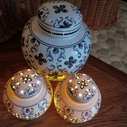 Light Up Ceramic Vases