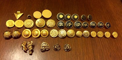 Assortment of Gold Buttons