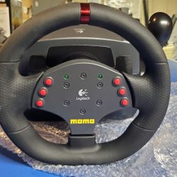 Logitech MOMO force feedback steering wheel for PC